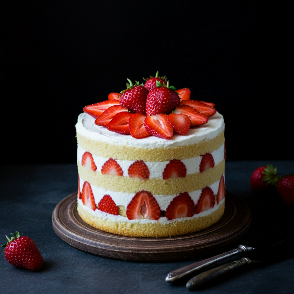 cake with strawberry filling recipe