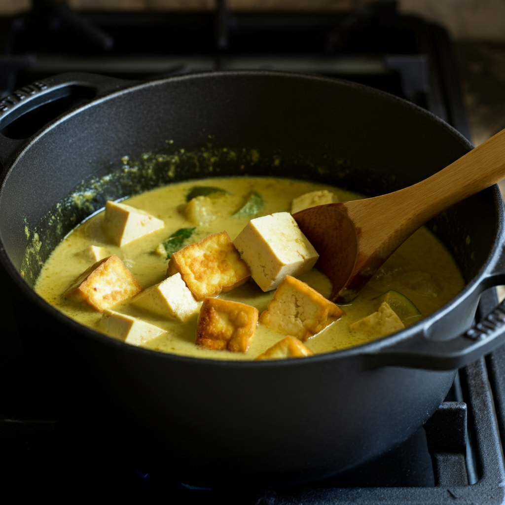 Easy Thai green curry with tofu recipe